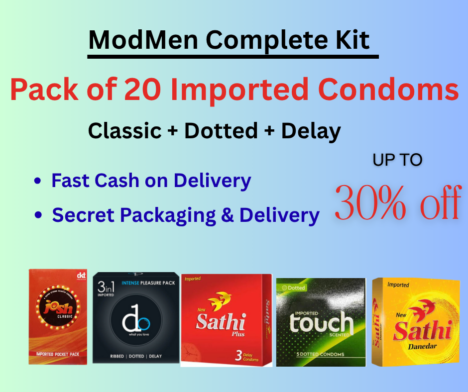 ModMen Complete Kit - Pack of 20 condoms - Classic + Dotted + Delay