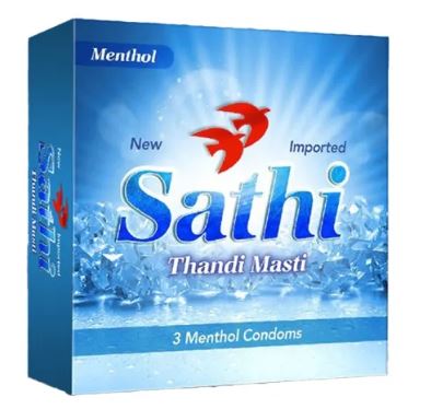 Sathi Menthol (Thandi Masti)- Pack of 18 imported condoms