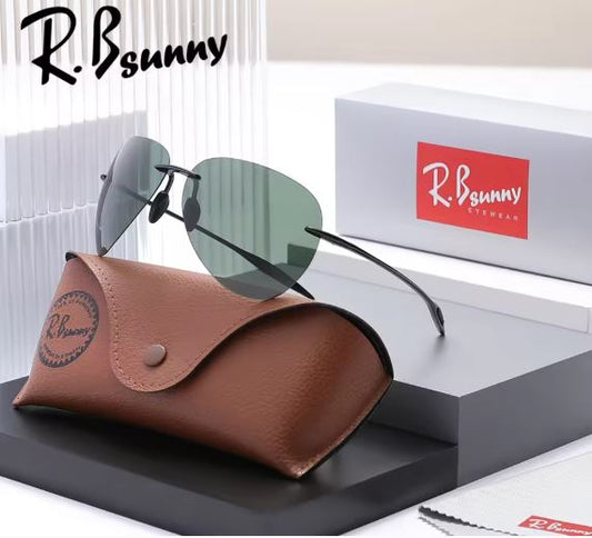 Pilot Polarized Sunglasses Super Light Brand Designer Sun Glasses Rimless Gafas Men Eyewear Light Weight