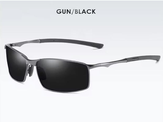 Aoron Polarized Sunglasses Mens Driving Mirror Sun Glasses Metal Frame Goggles UV400 Anti-Glare Sunglasses