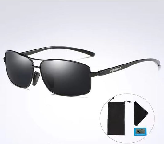 VEITHDIA Men Polarized Sunglasses Aluminum Magnesium Sun Glasses Driving Glasses Rectangle Shades For Men Oculos masculino Male